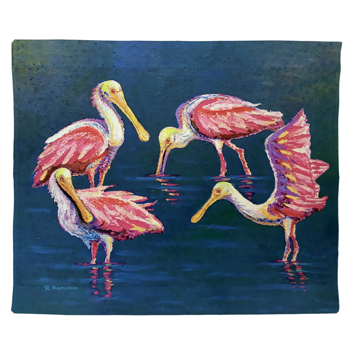 TP1448 24 x 30 in. Spoonbill Gathering Outdoor Wall Hanging