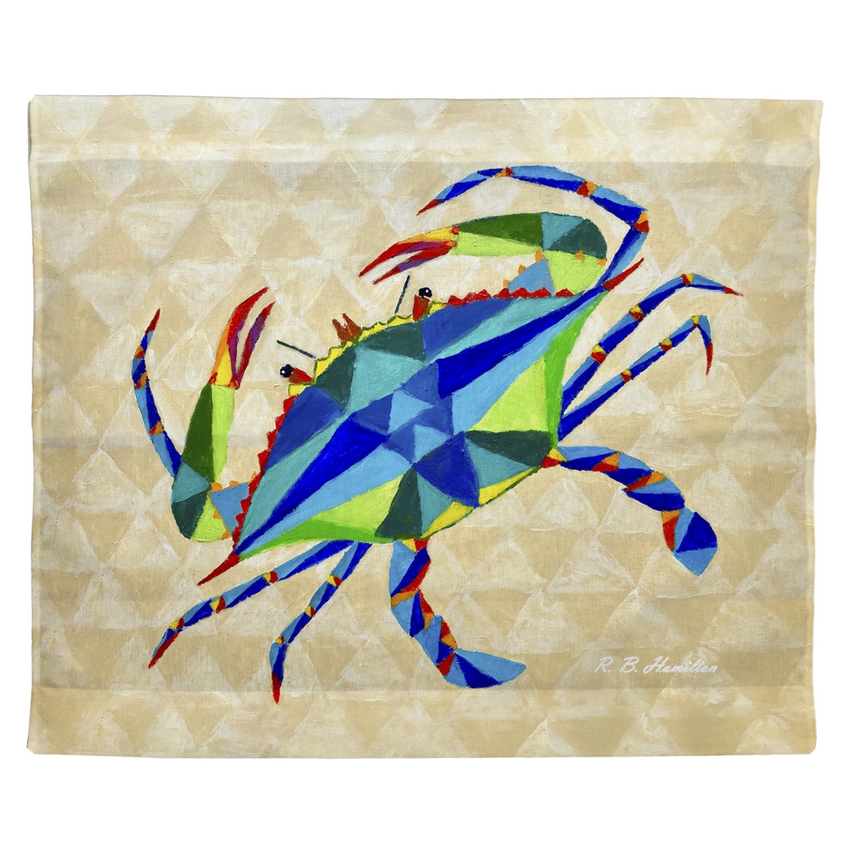 TP1463 24 x 30 in. Geometric Crab Outdoor Wall Hanging