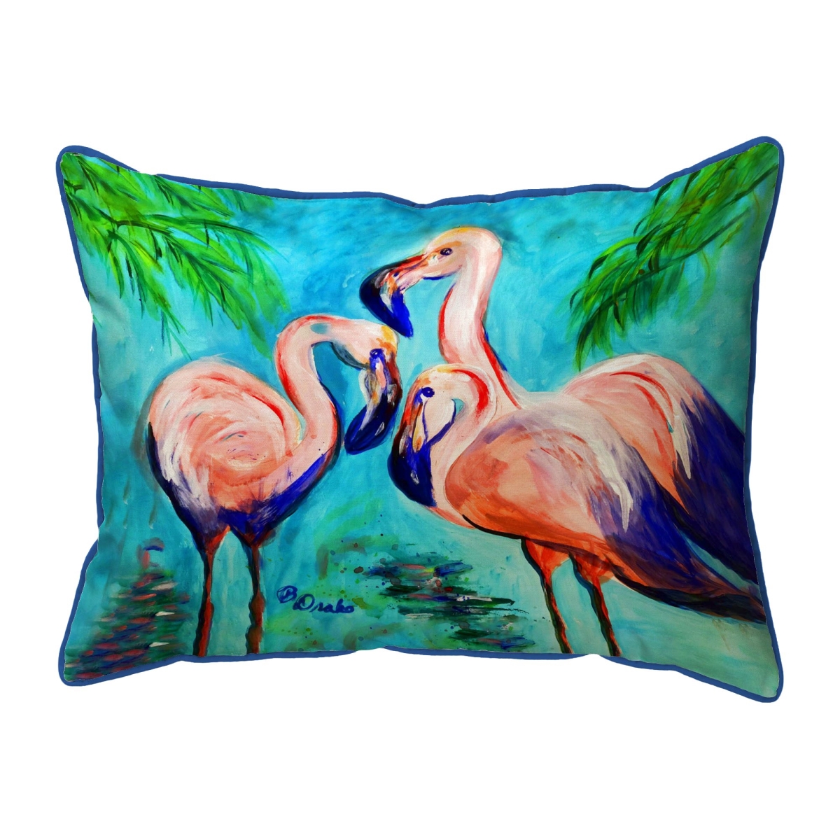 ZP1458 20 x 24 in. Betsys Flamingo IV Extra Large Zippered Pillow