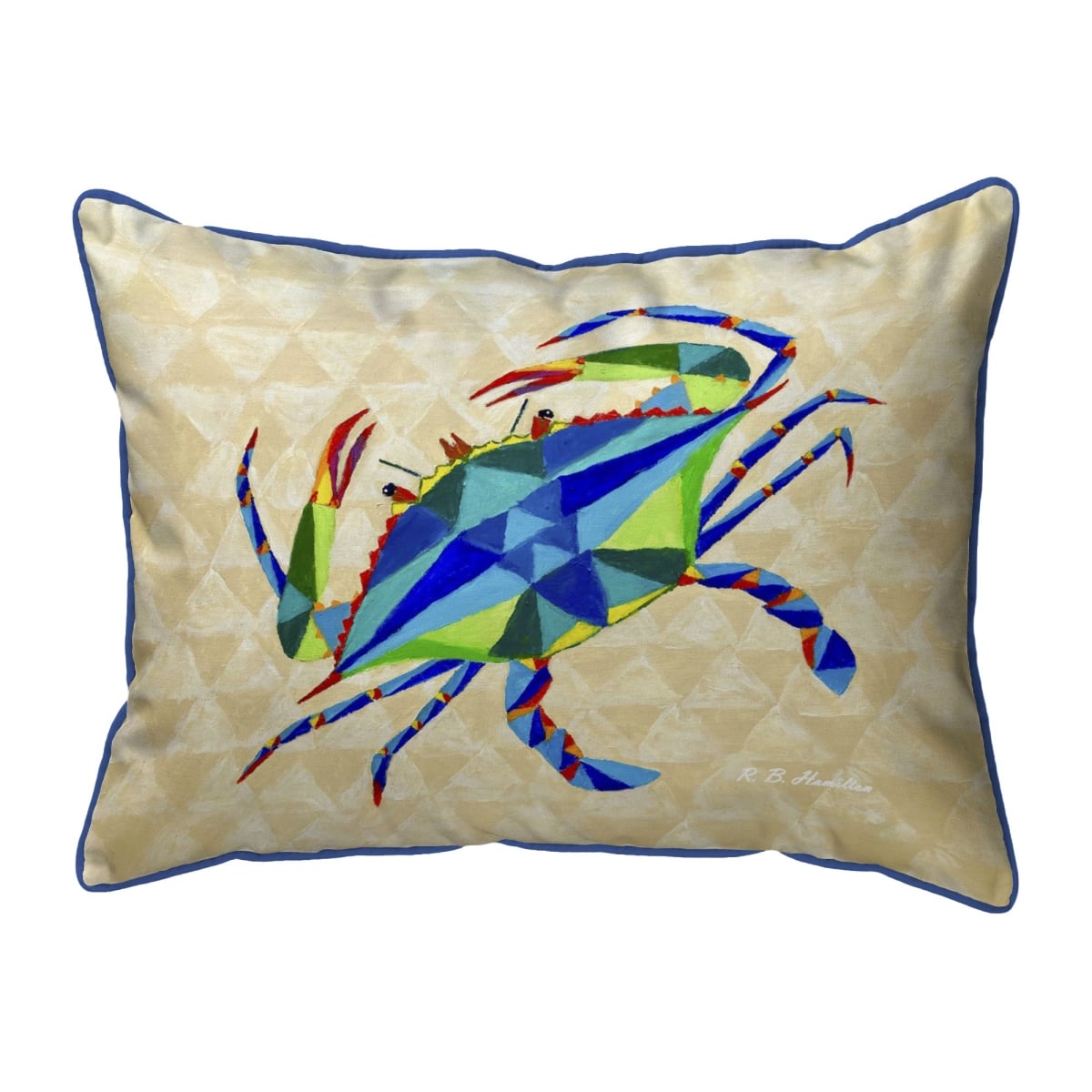 ZP1463 20 x 24 in. Geometric Crab Extra Large Zippered Pillow
