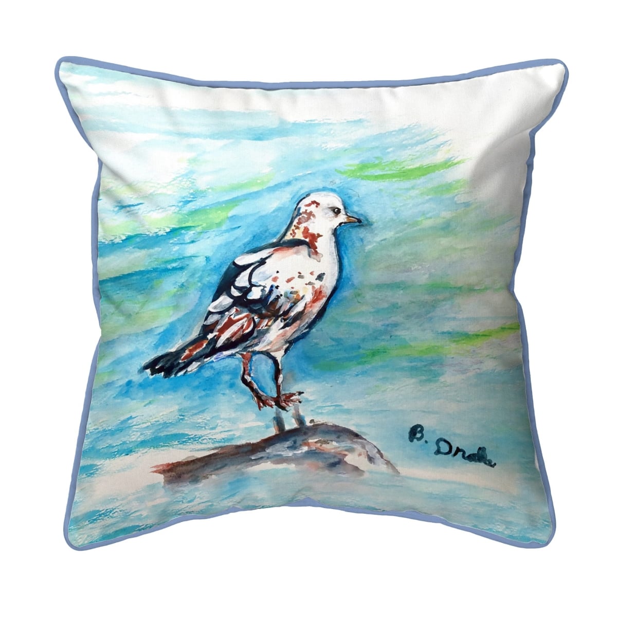 ZP1483 22 x 22 in. Betsys Seagull Extra Large Zippered Pillow