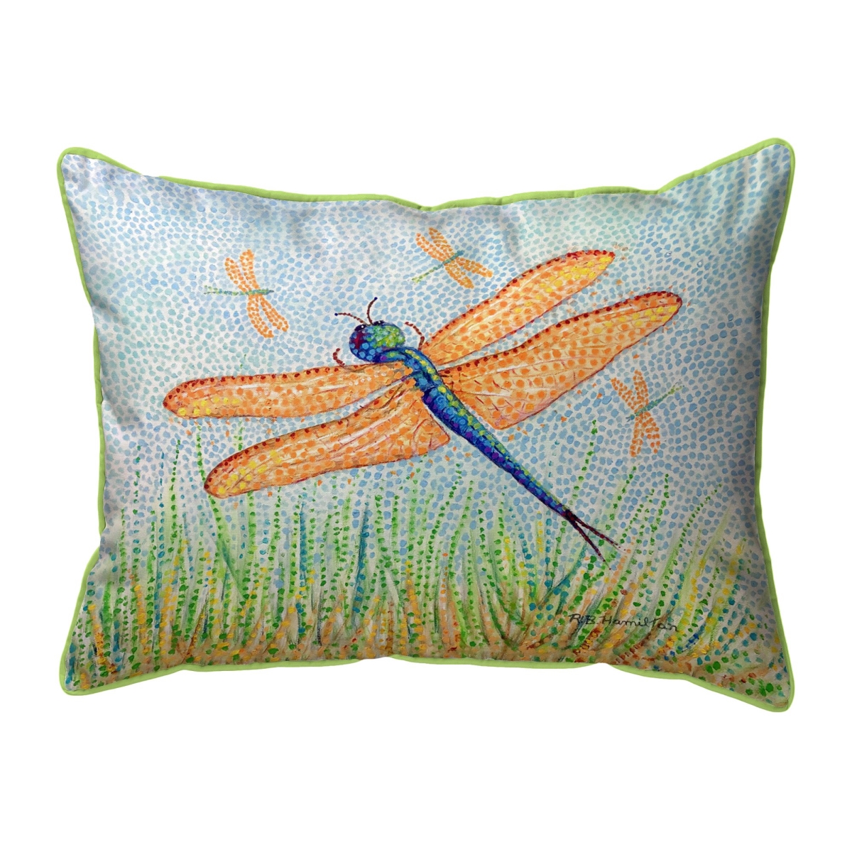 ZP1485 20 x 24 in. Pointillist Dragonfly Extra Large Zippered Pillow