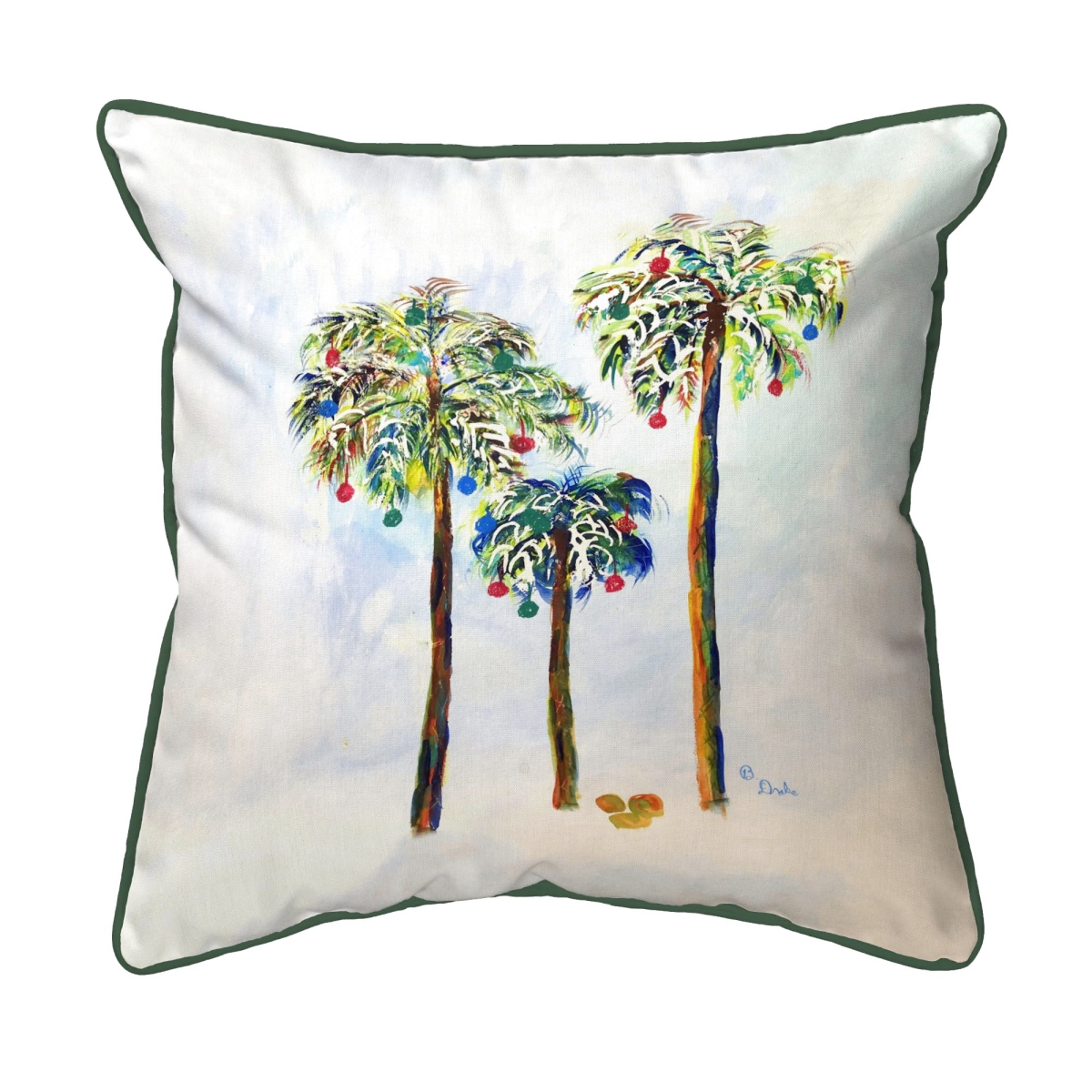 ZP1310 22 x 22 in. Christmas Palms Extra Large Zippered Pillow