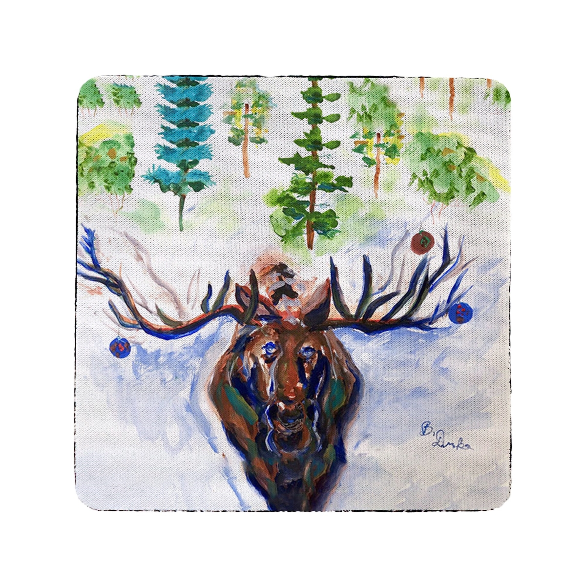 Picture of Betsy Drake CT1303 Christmas Moose Coaster, Set of 4