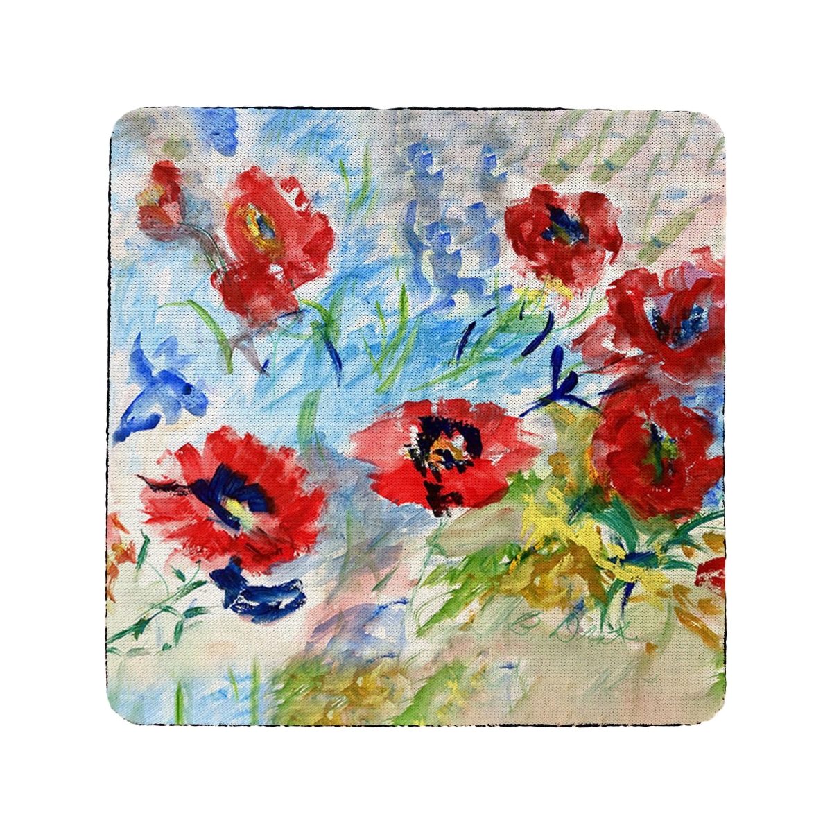Picture of Betsy Drake CT1305 Red Poppies Coaster, Set of 4