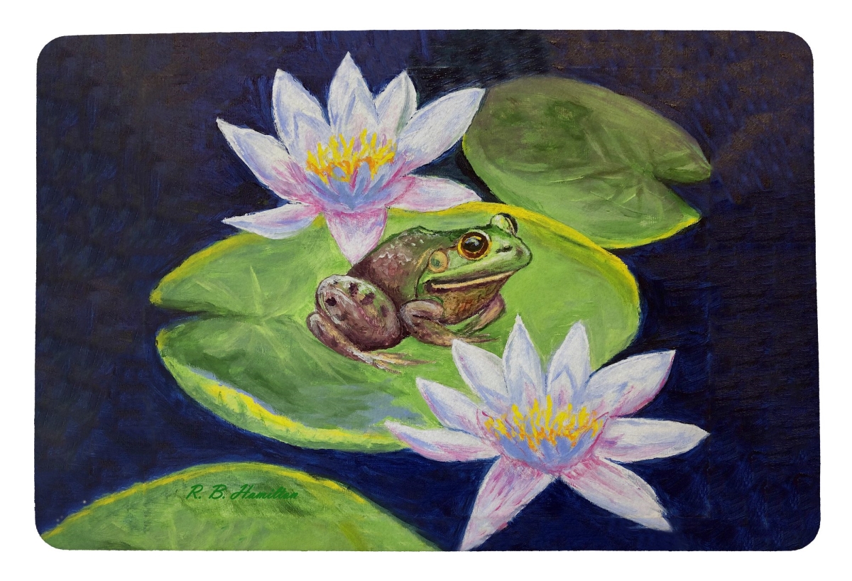 DM1271 18 x 26 in. Frog & Lily Door Mat