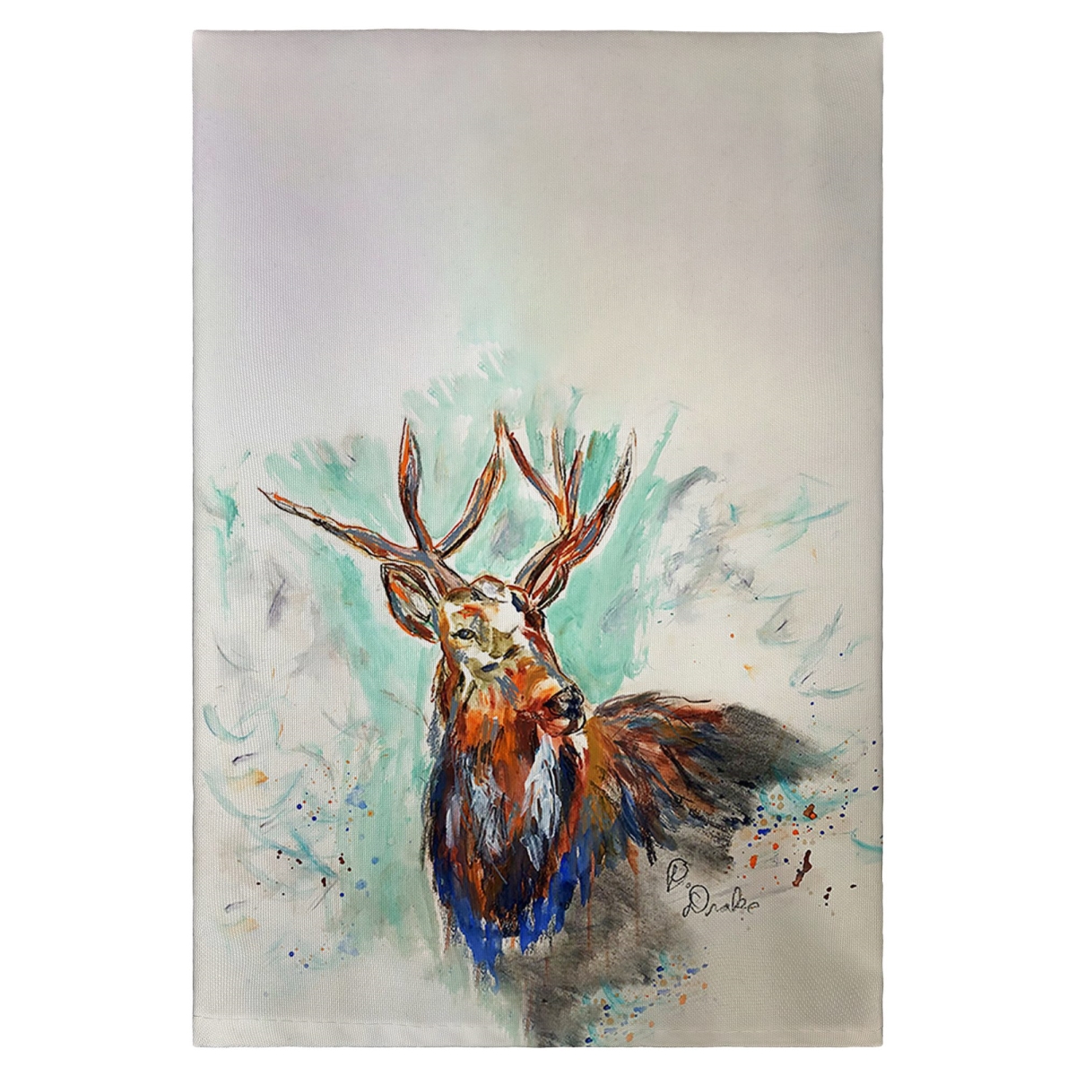GT1304 20 x 20 in. Buck in Fall Guest Towel