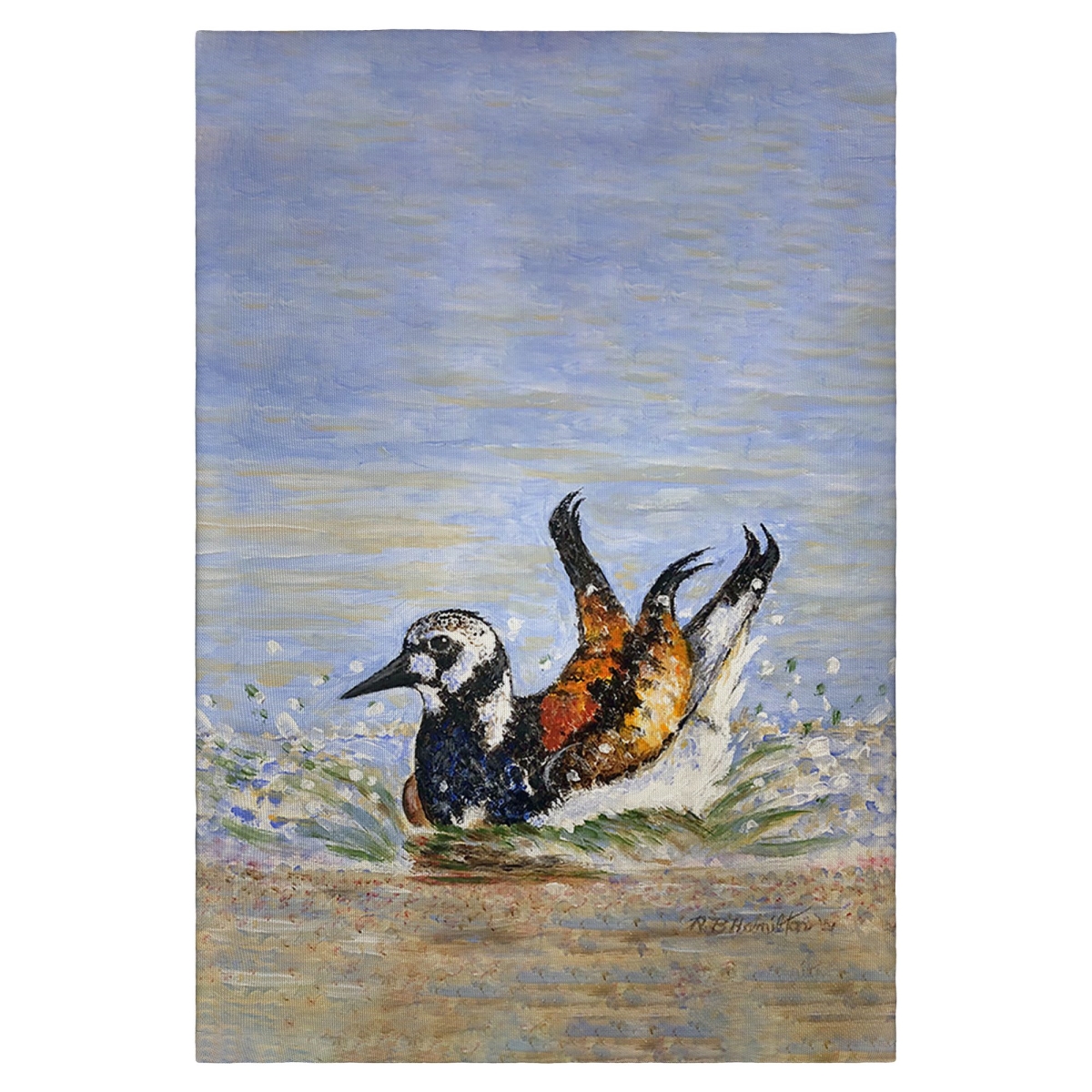GT1314 20 x 20 in. Beach Bird Bath Guest Towel