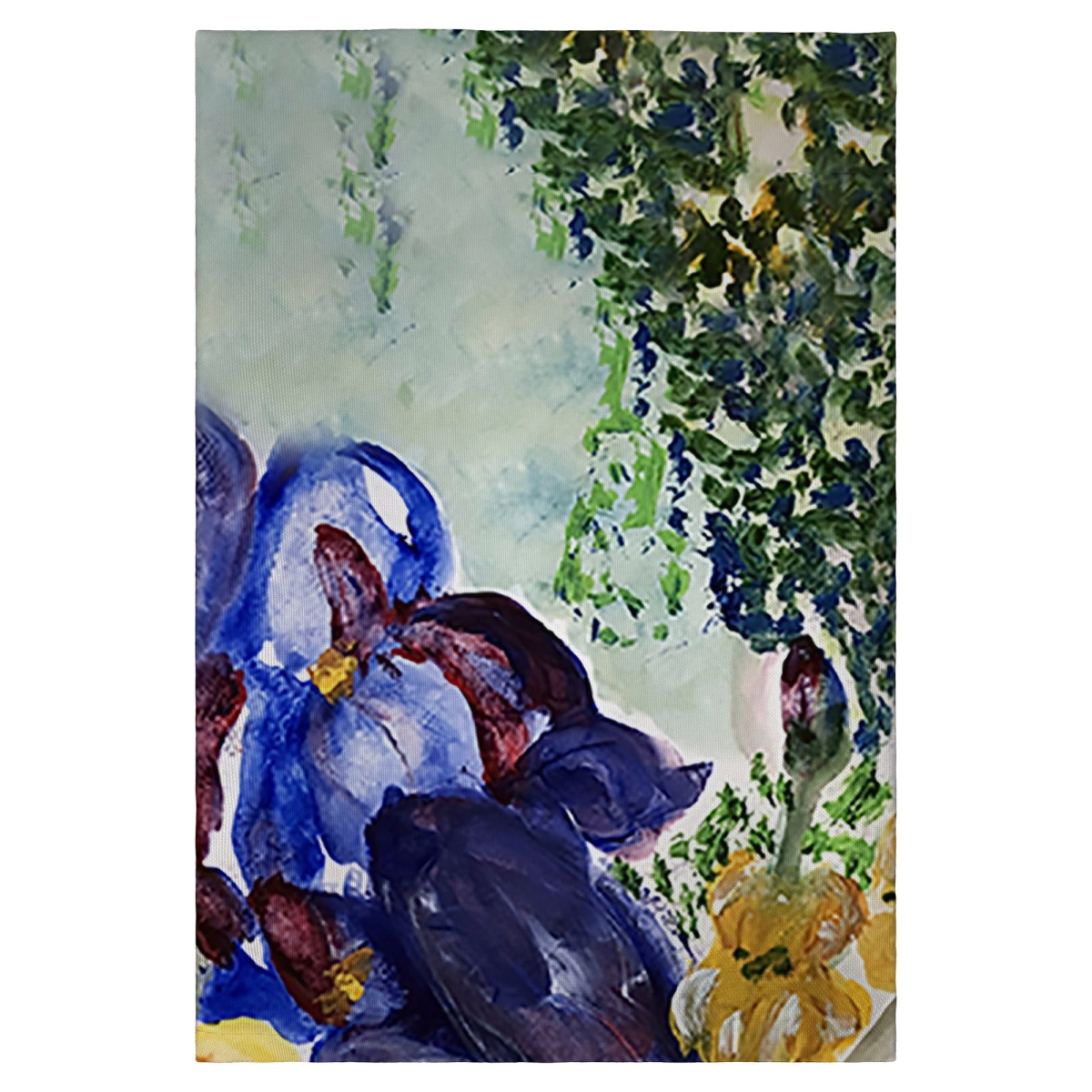 GT1315 20 x 20 in. Yellow & Blue Iris Guest Towel