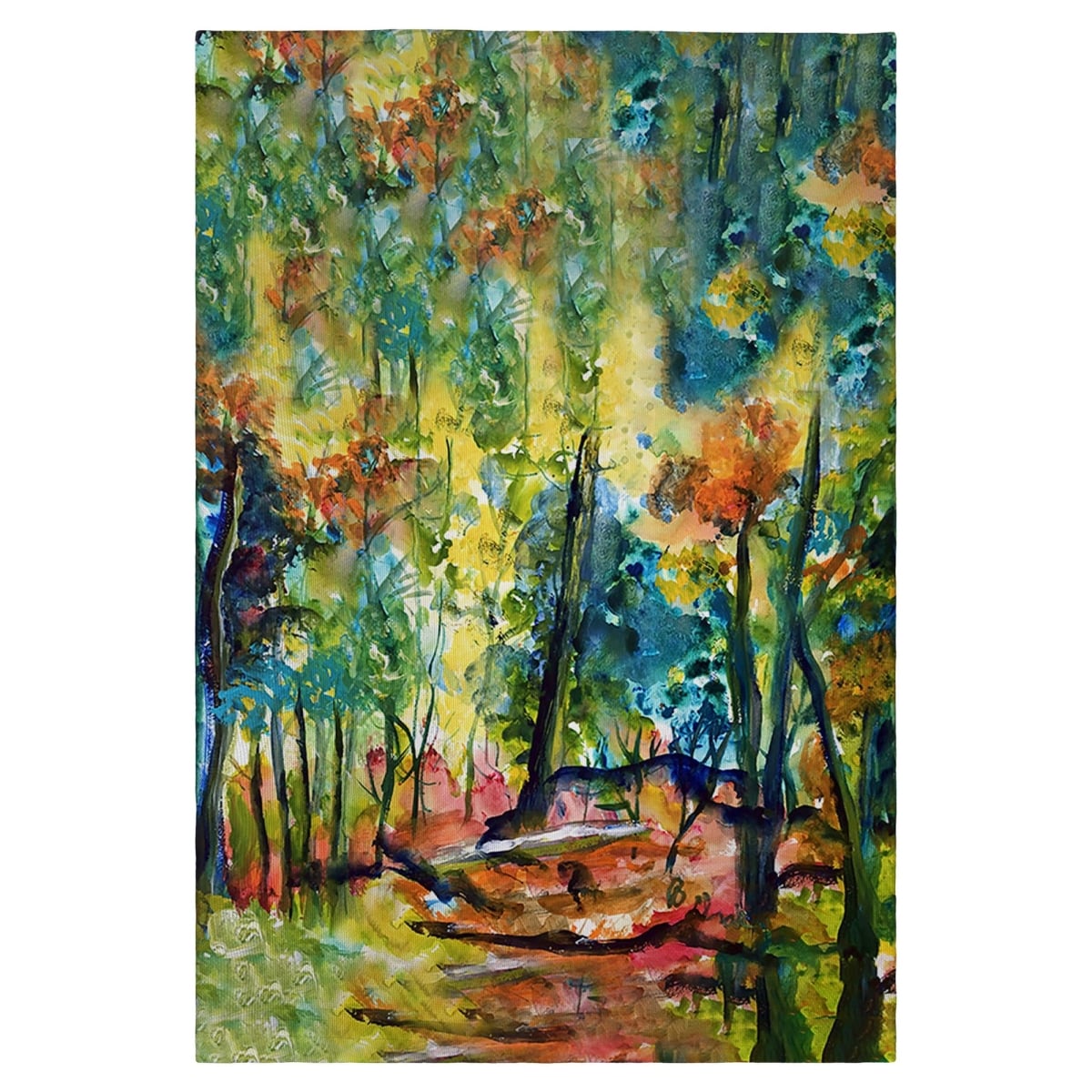 GT1319 20 x 20 in. Fall Forest Guest Towel