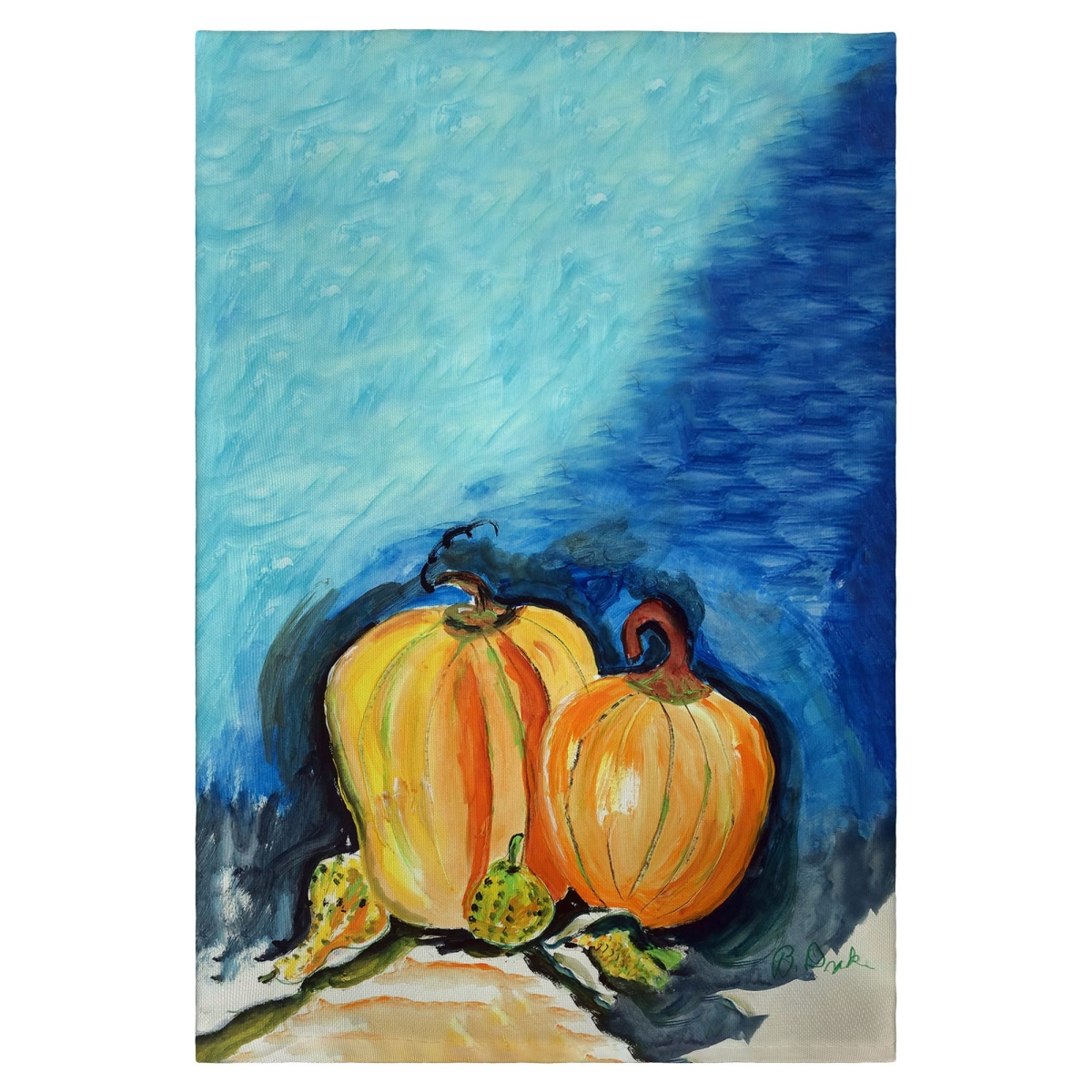 GT1320 20 x 20 in. Two Pumpkins Guest Towel