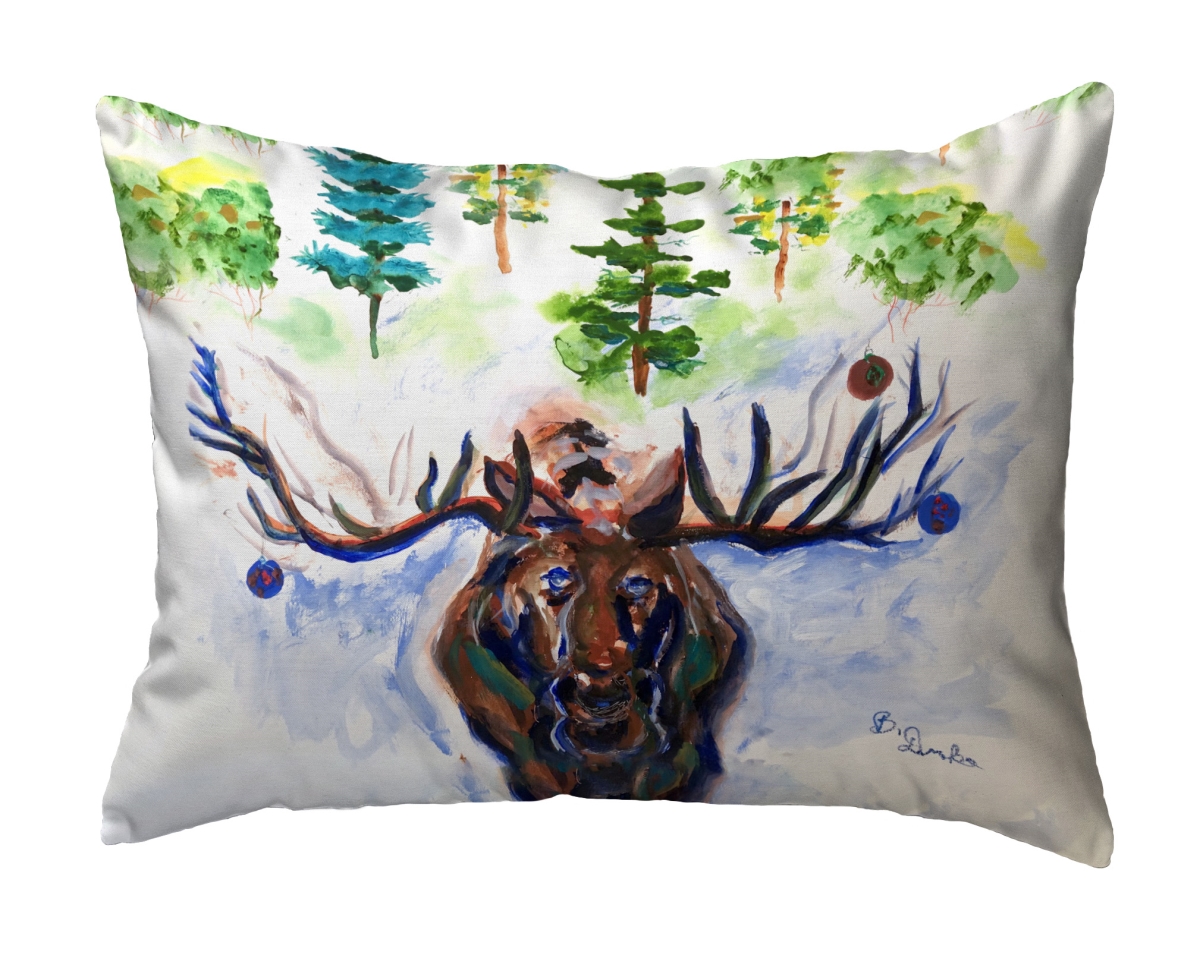KS1303 11 x 14 in. Christmas Moose Small Noncorded Pillow
