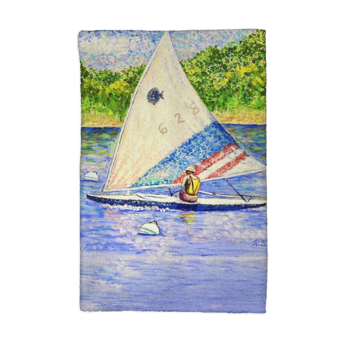 Picture of Betsy Drake KT1312 16 x 25 in. Sunfish Sailing Kitchen Towel