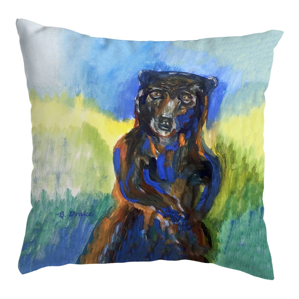 NC1316 18 x 18 in. Dancing Bear No Cord Pillow