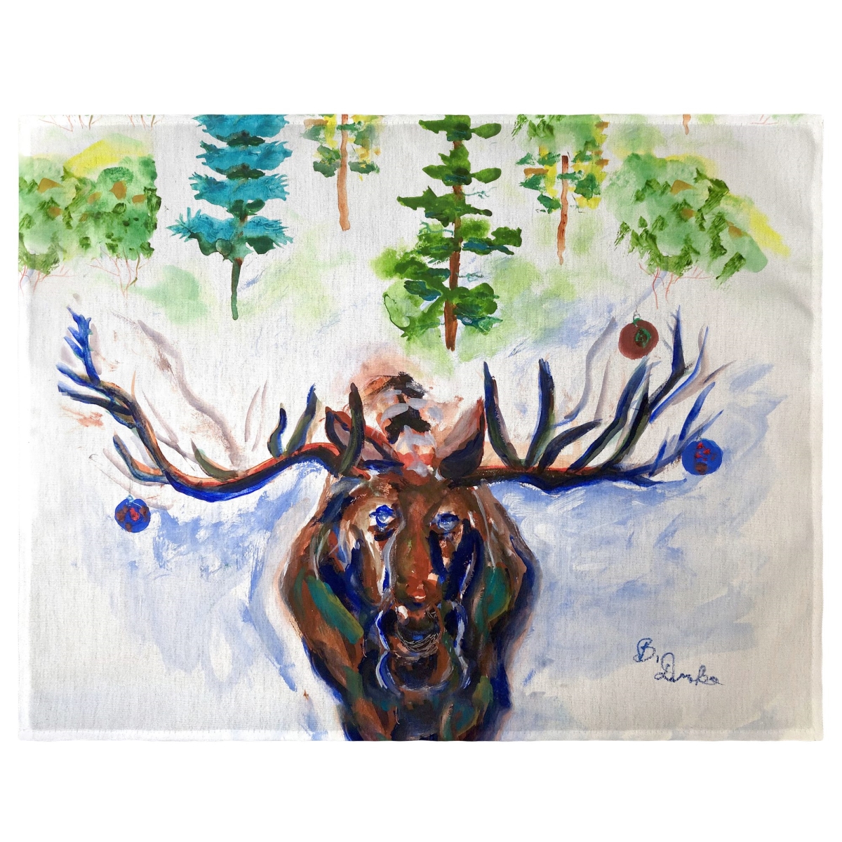 Picture of Betsy Drake PM1303 14 x 18 in. Christmas Moose Place Mat, Set of 4