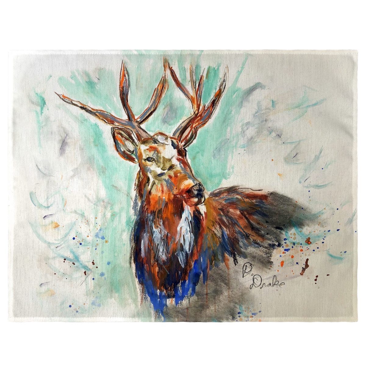 Picture of Betsy Drake PM1304 14 x 18 in. Buck in Fall Place Mat, Set of 4