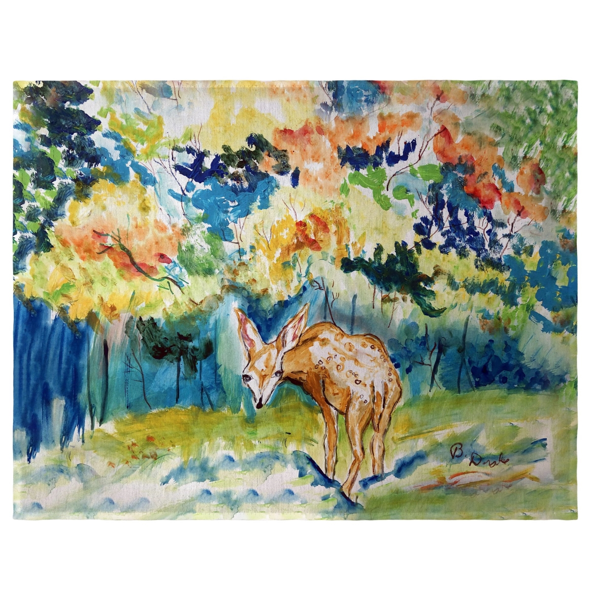 Picture of Betsy Drake PM1317 14 x 18 in. Fall Fawn Place Mat, Set of 4