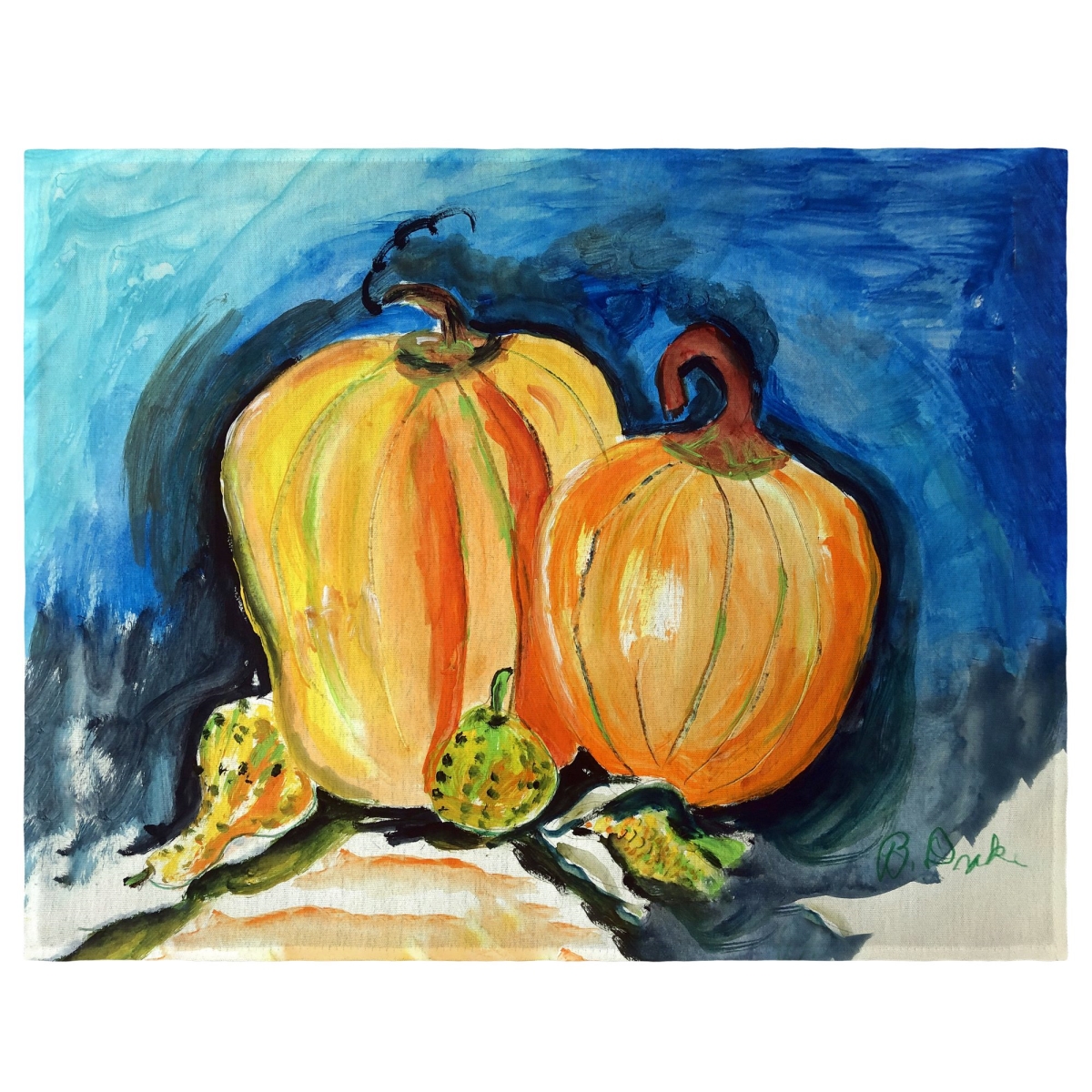 Picture of Betsy Drake PM1320 14 x 18 in. Two Pumpkins Place Mat, Set of 4