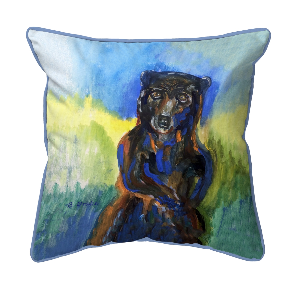 ZP1316 22 x 22 in. Dancing Bear Extra Large Zippered Pillow