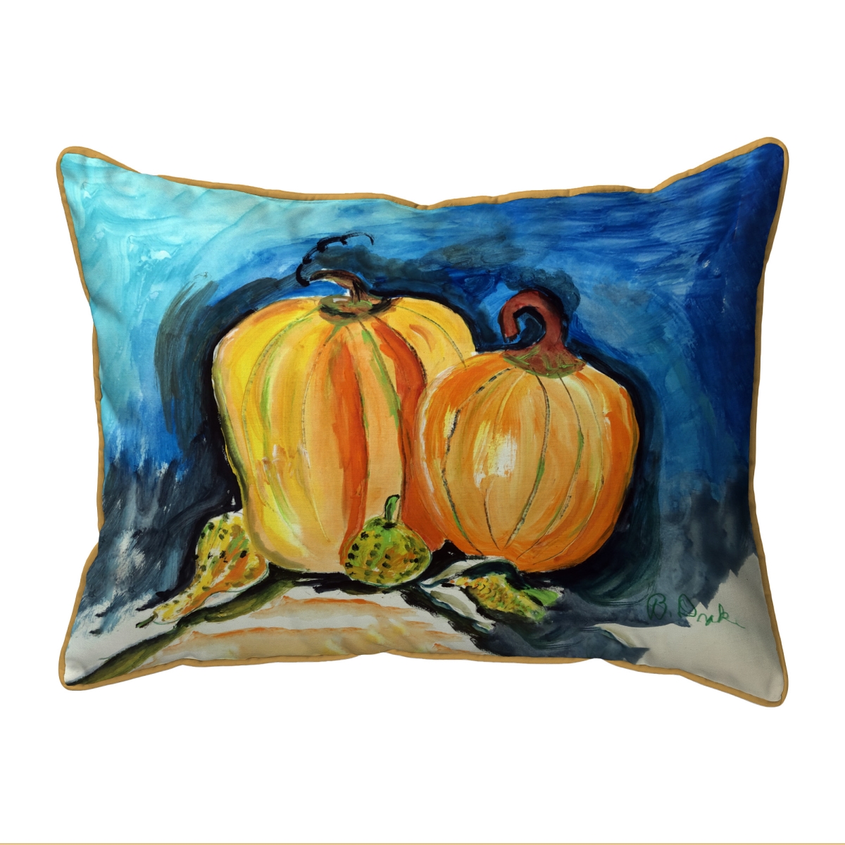 ZP1320 20 x 24 in. Two Pumpkins Extra Large Zippered Pillow