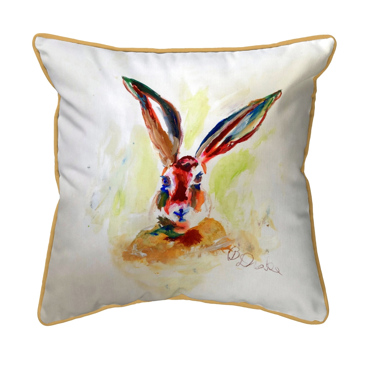 HJ1333 18 x 18 in. Jack Rabbit Large Indoor & Outdoor Pillow