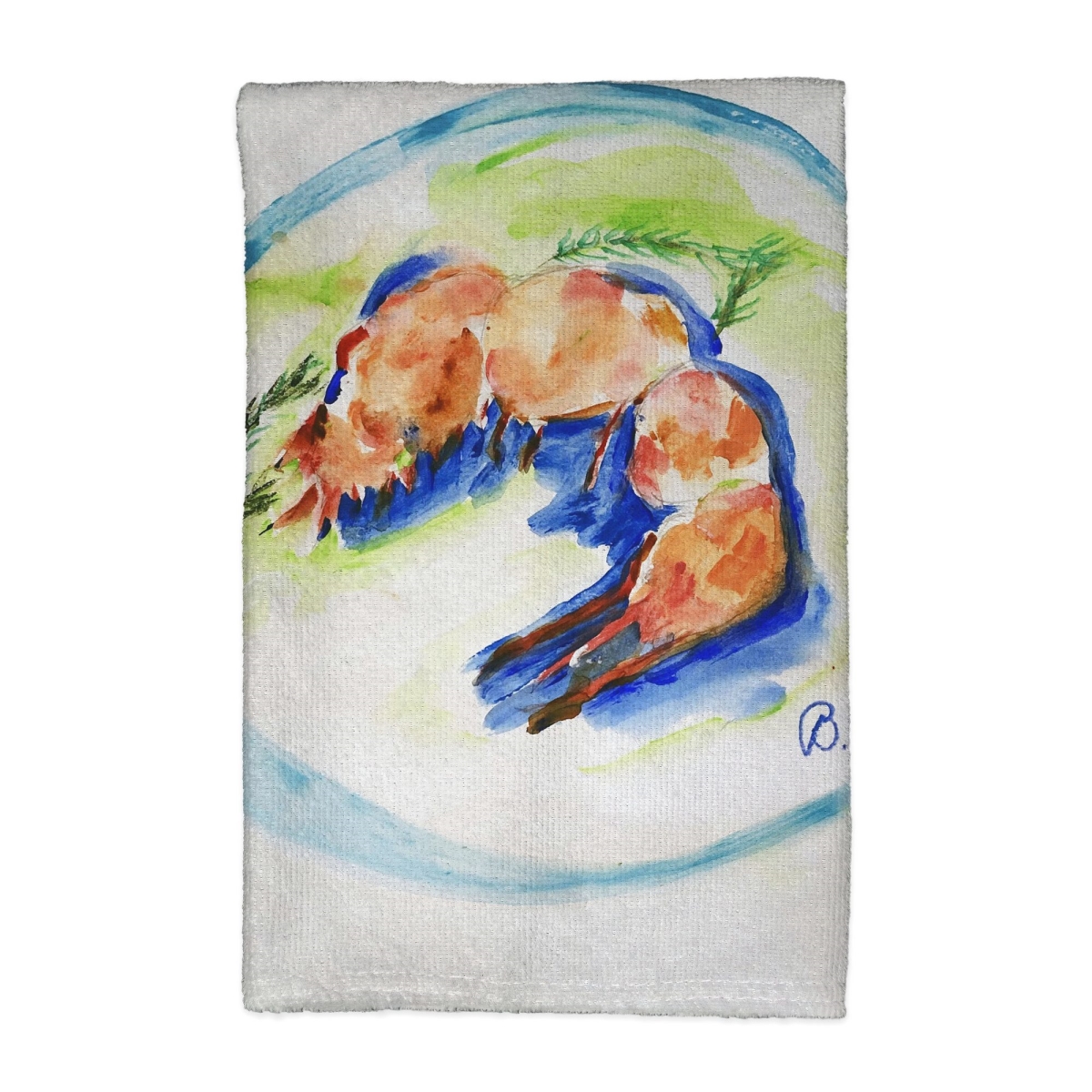 Picture of Betsy Drake KT1335 16 x 25 in. Shrimp Plate Kitchen Towel