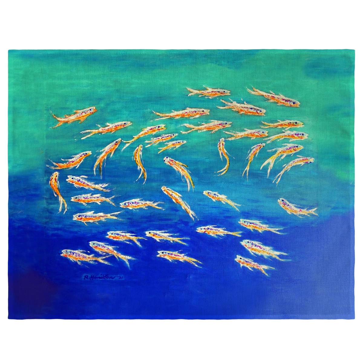 Picture of Betsy Drake PM1323 14 x 18 in. Schooling Fish Place Mat, Set of 4