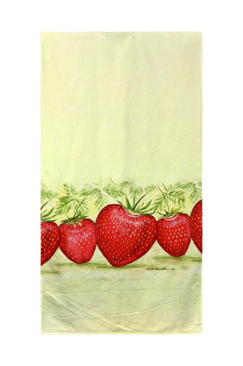 BT1325 30 x 50 in. Strawberries Beach Towel