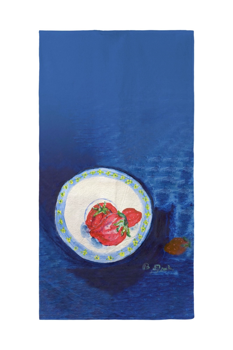BT1334 30 x 50 in. Strawberry Plate Beach Towel