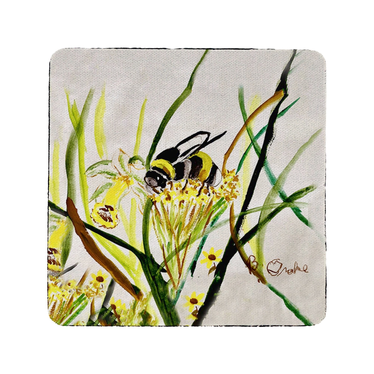 Picture of Betsy Drake CT1326 Bee & Flower Coaster, Set of 4