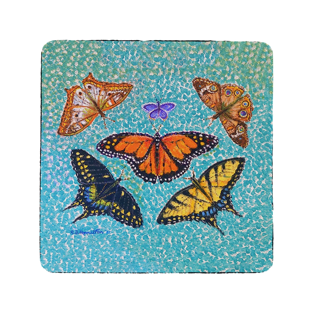 Picture of Betsy Drake CT1327 Butterfly Arrangement Coaster, Set of 4
