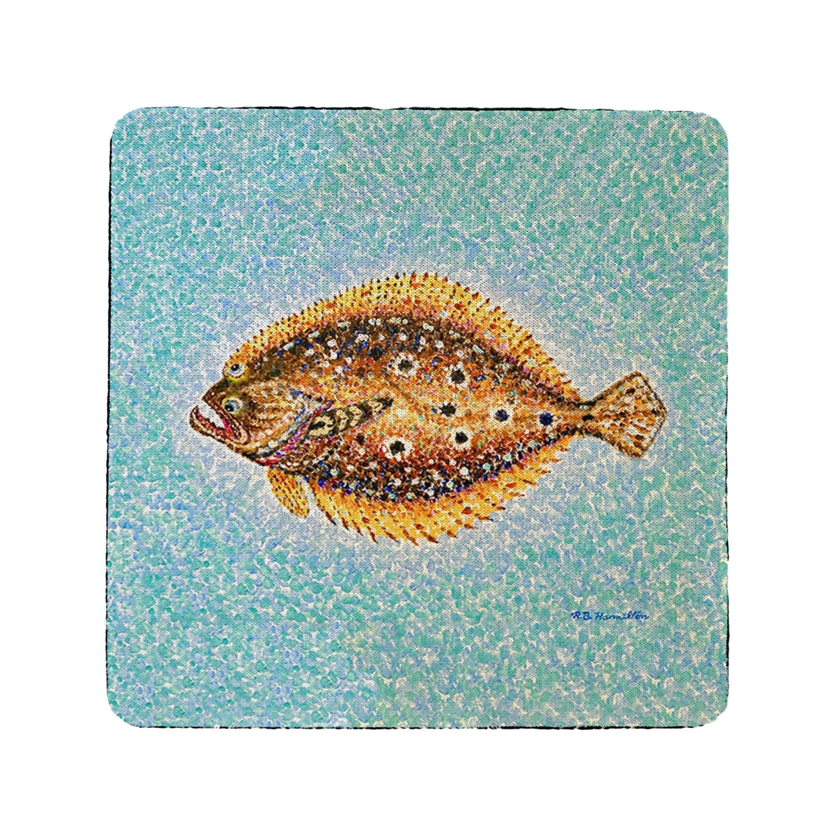 Picture of Betsy Drake CT1328 Pointillist Flounder Coaster, Set of 4