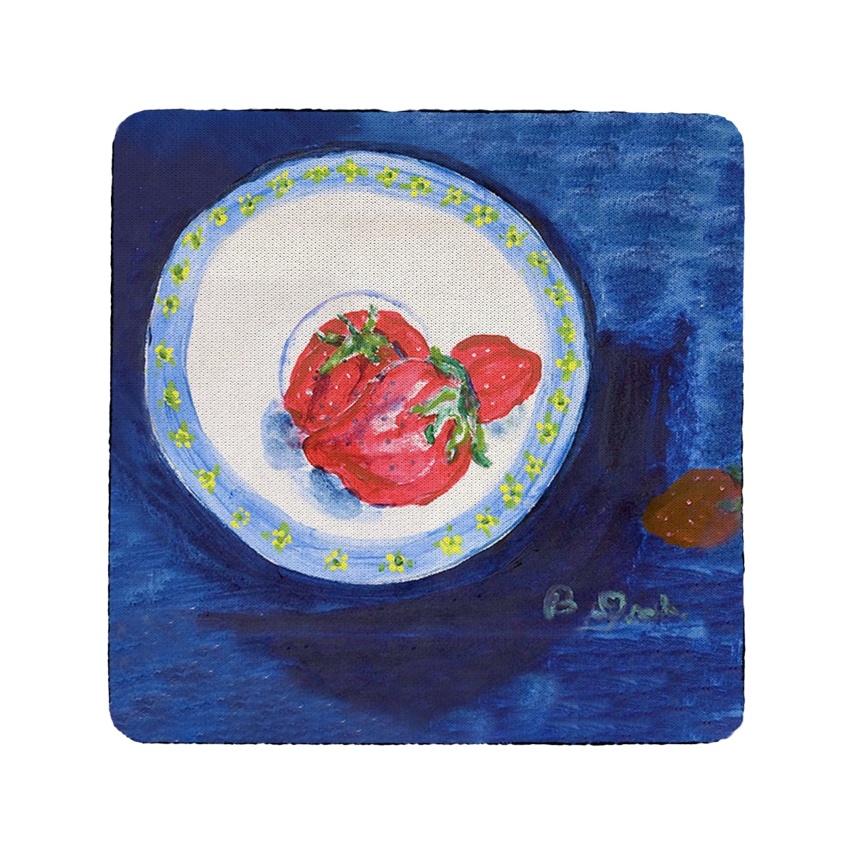 Picture of Betsy Drake CT1334 Strawberry Plate Coaster, Set of 4