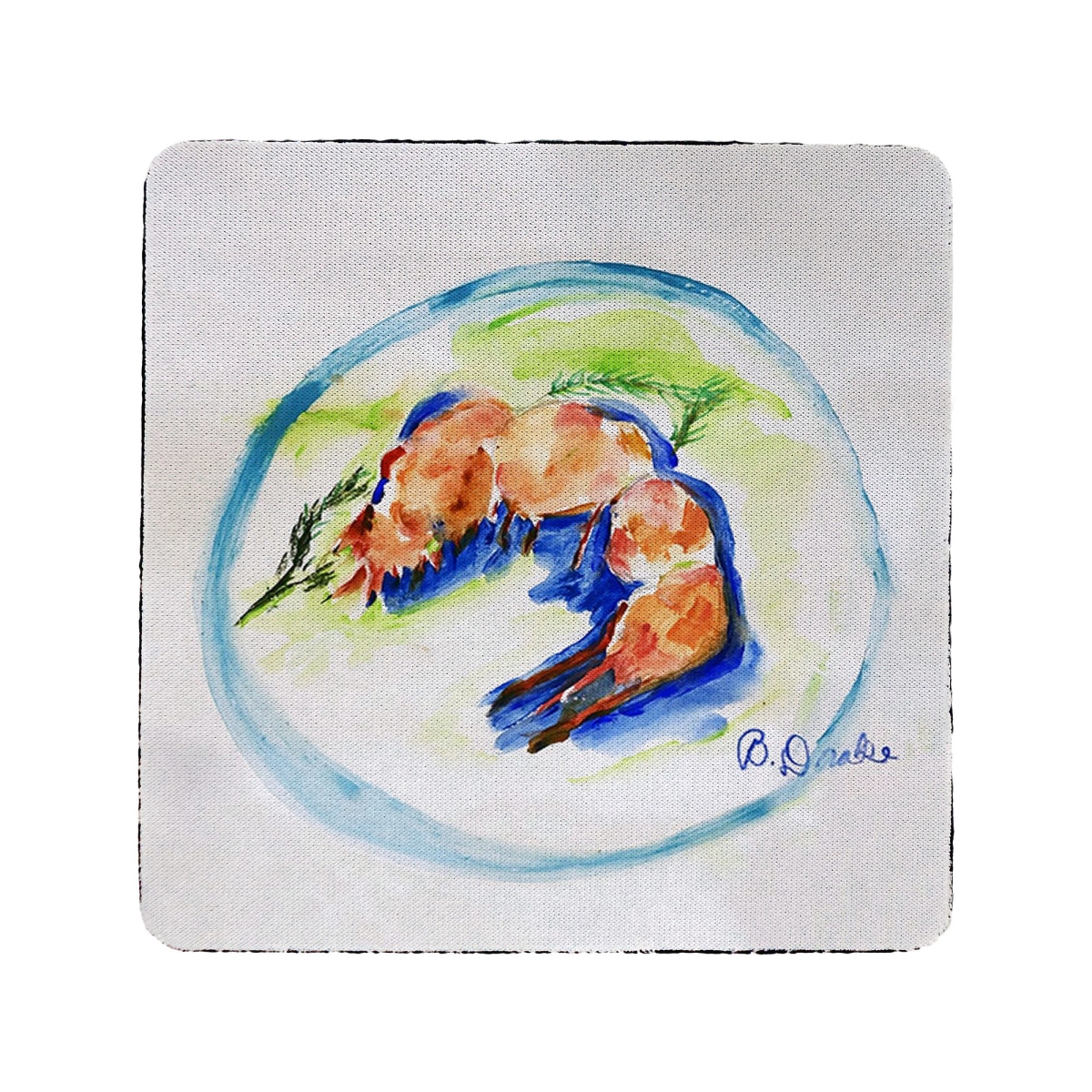 Picture of Betsy Drake CT1335 Shrimp Plate Coaster, Set of 4