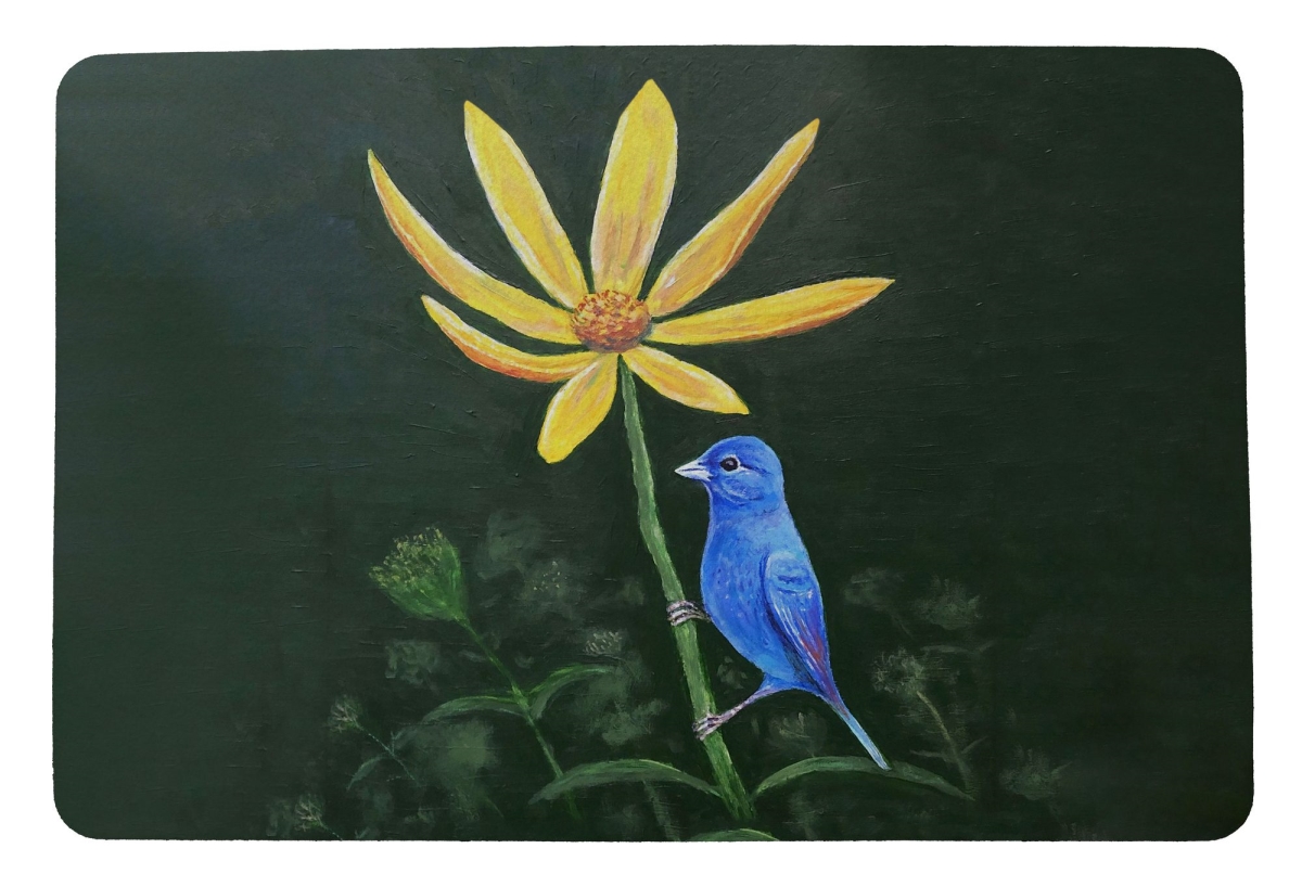 DM1285 18 x 26 in. Indigo Bunting Door Mat
