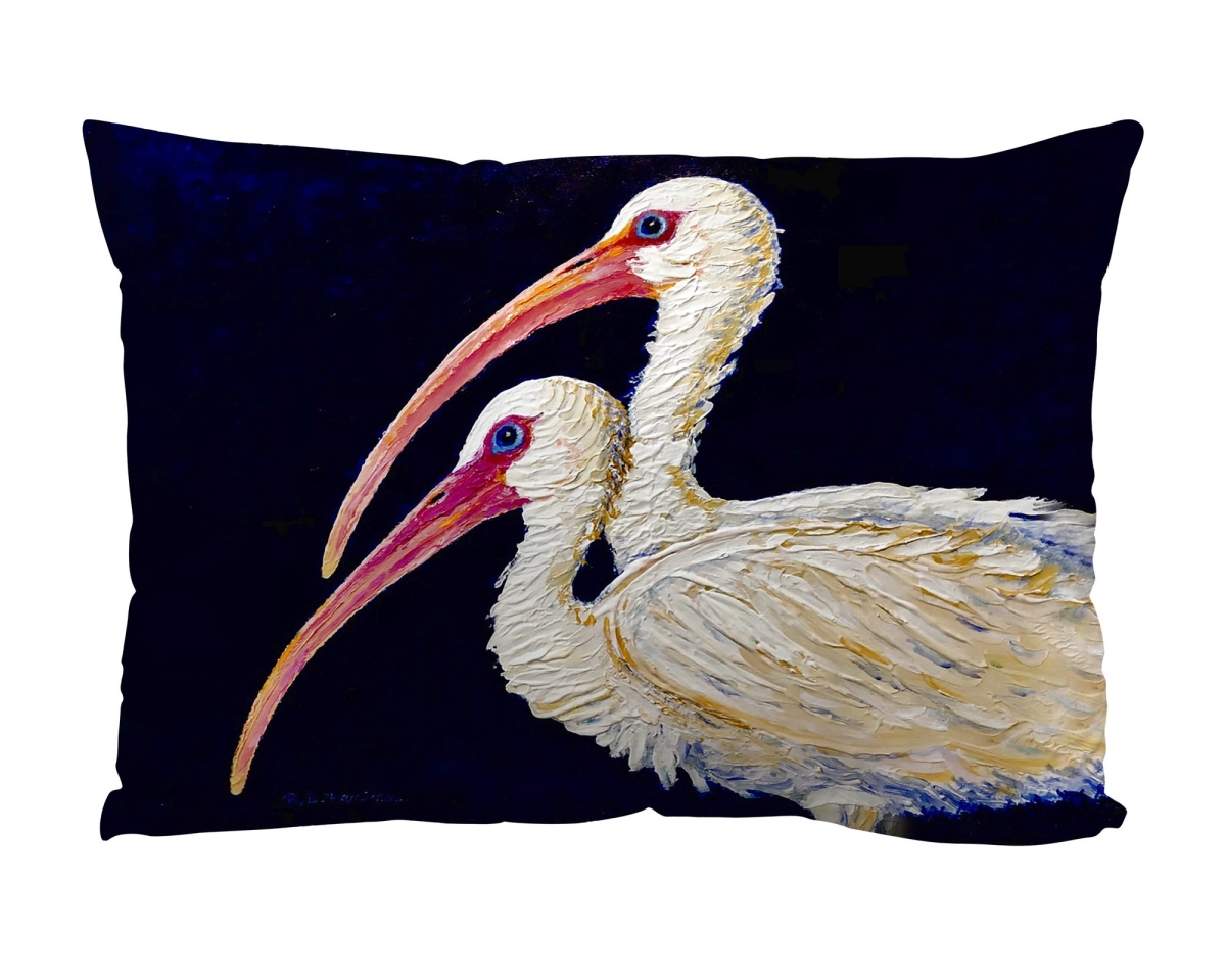 Picture of Betsy Drake Interiors SP1519 Two Ibis Suede Indoor Zippered Pillow 14x20