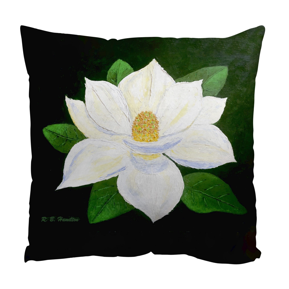 Picture of Betsy Drake Interiors SP1522 Dick&apos;s Magnolia Suede Indoor Zippered Pillow 18x18