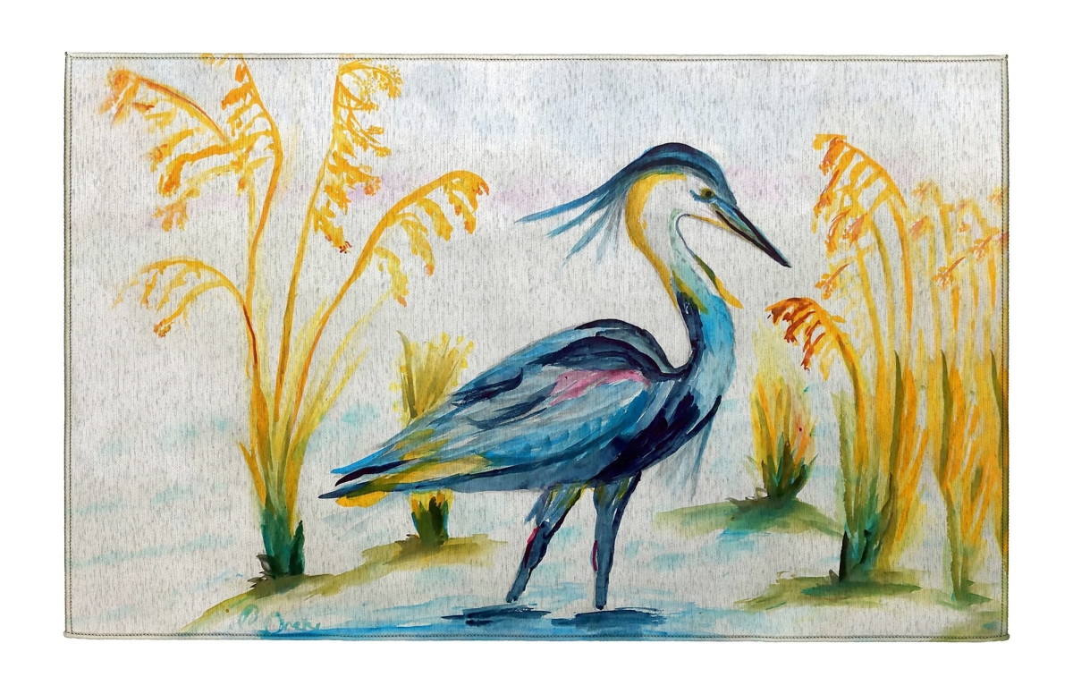 DR1498 Stalking Blue Heron Indoor Dornier Area Rug 20x32