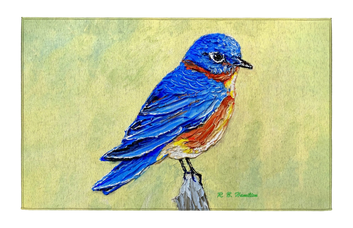 Picture of Betsy Drake Interiors DR1588 Blue Bird II Indoor Dornier Area Rug 20x32