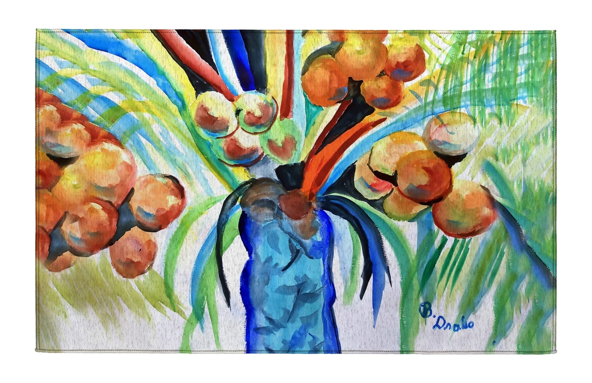 DR1514 More Coconuts Palm Indoor Dornier Area Rug 20x32