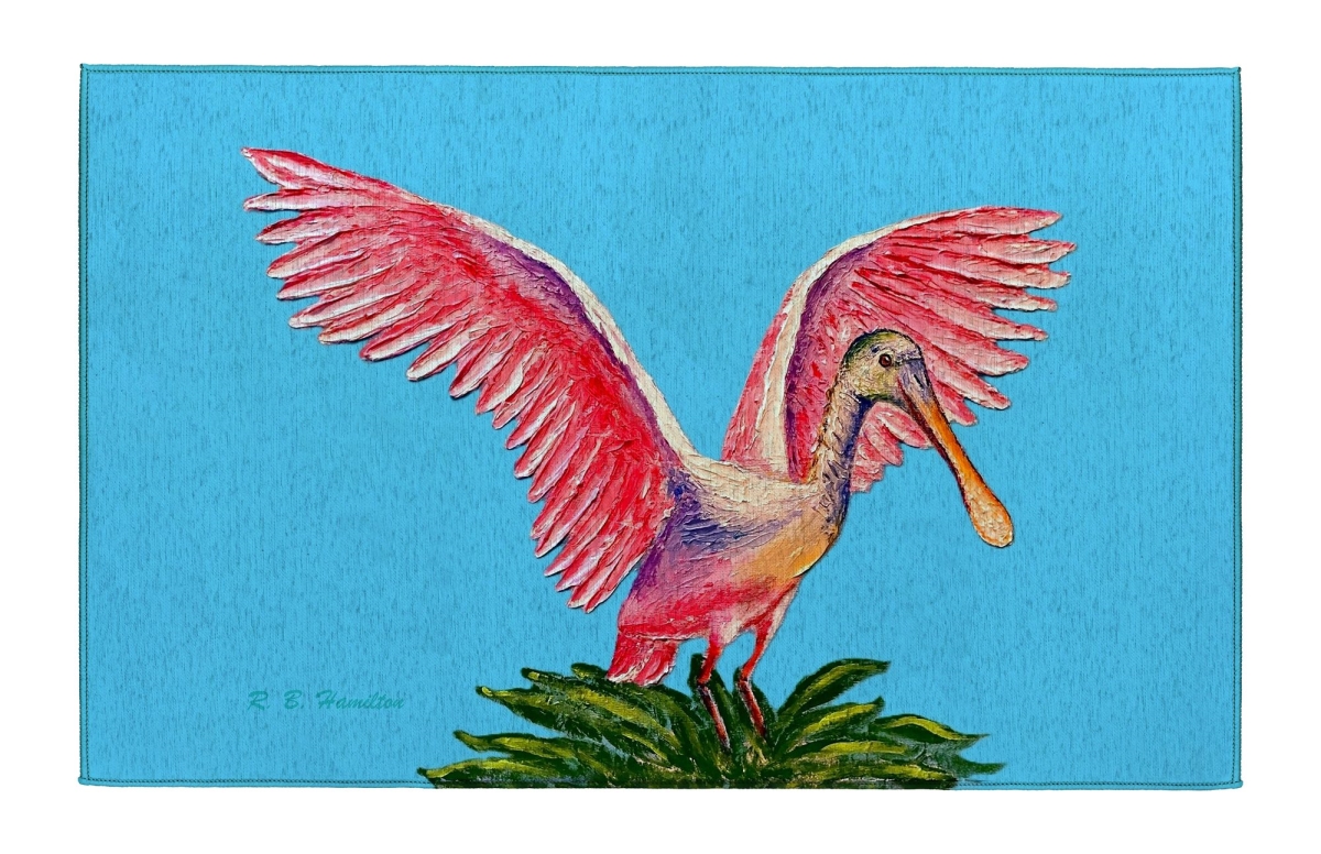 Picture of Betsy Drake Interiors DR1589 Spoonbill Wings Spread Indoor Dornier Area Rug 20x32