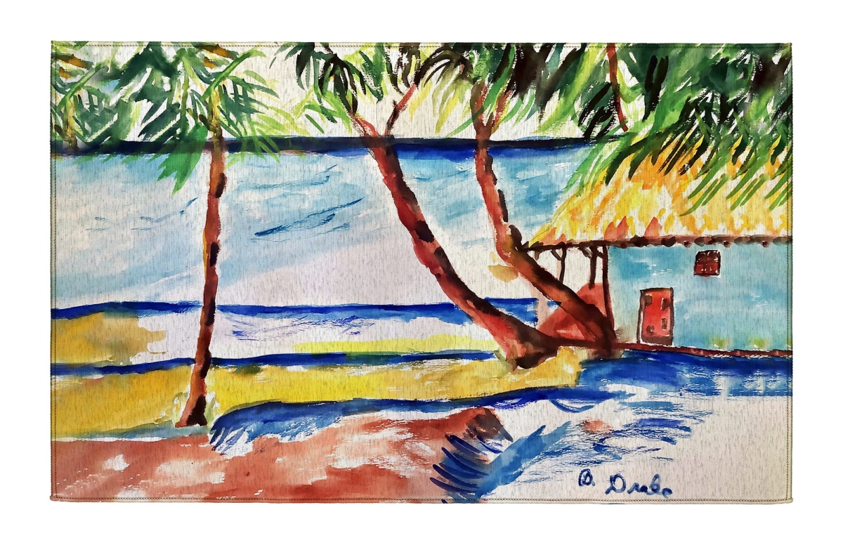 DR1548 Palms & Cottage Indoor Dornier Area Rug 20x32