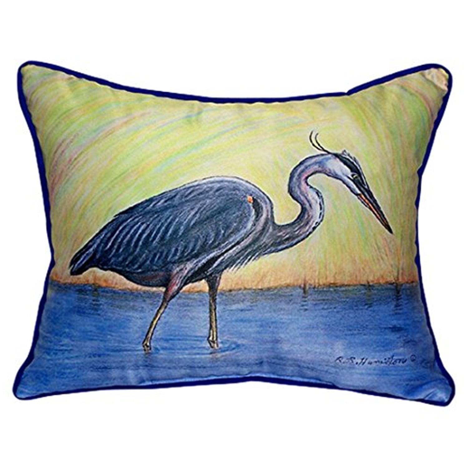 16 x 20 in. Blue Egret Large Pillow