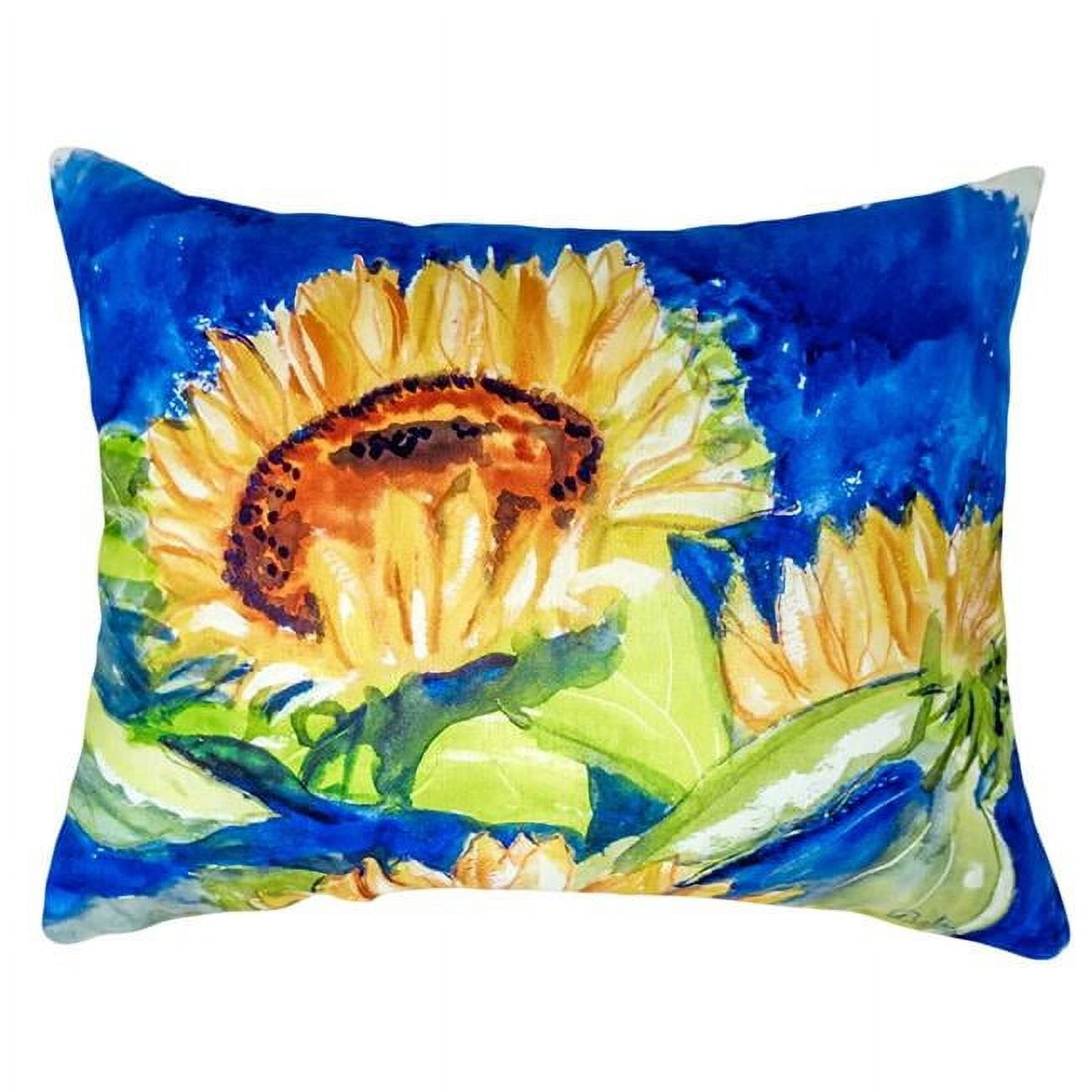 16 x 20 in. Gold Rising Sunflower No Cord Pillow