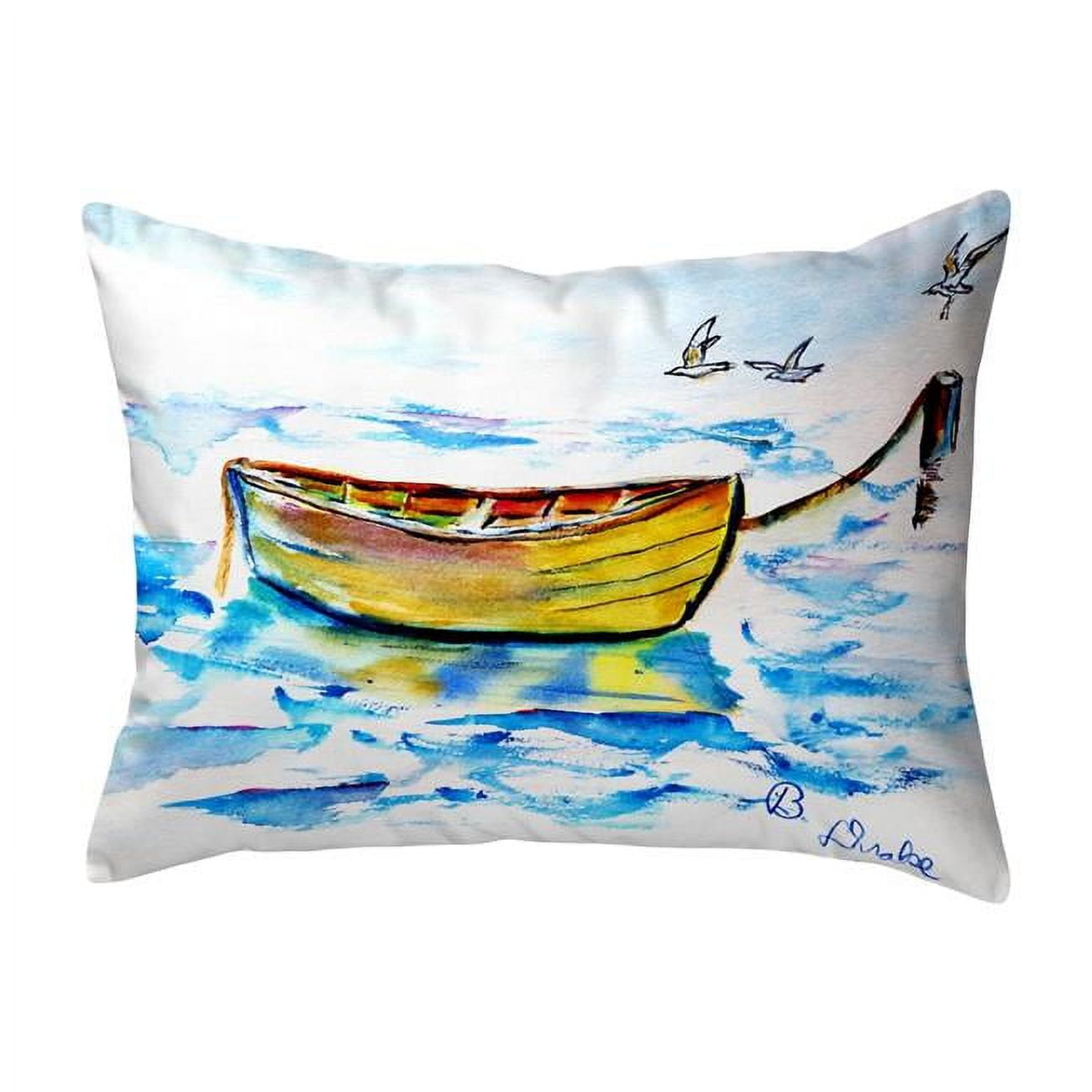 NC830 16 x 20 in. Yellow Row Boat No Cord Pillow