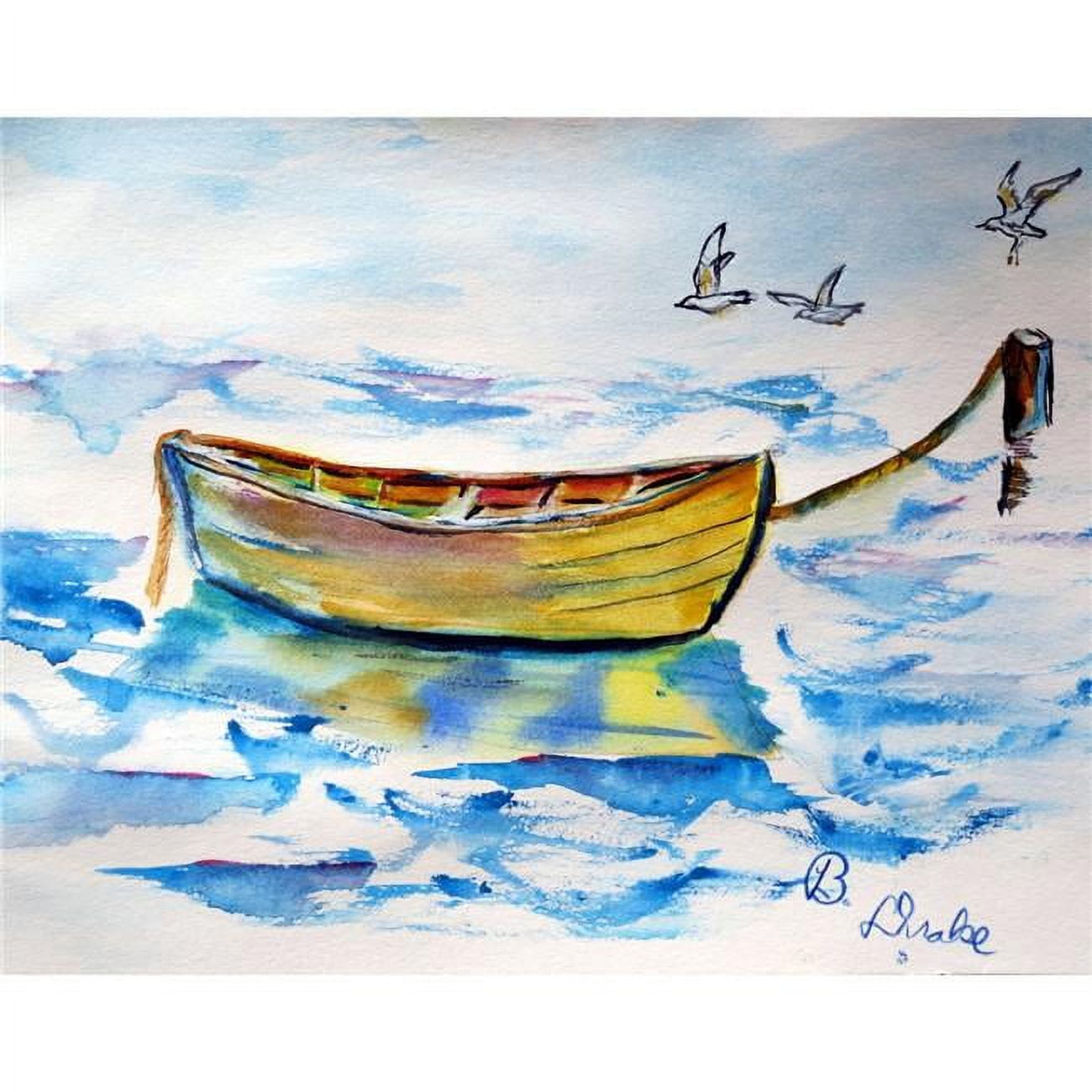 Picture of Betsy Drake PM830 Yellow Rowboat Place Mat - Set of 4