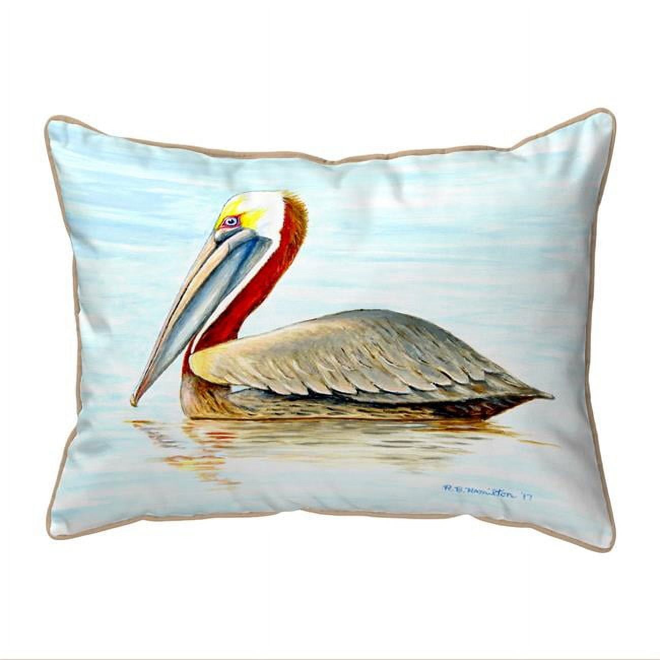11 x 14 in. Summer Pelican Small Outdoor Pillow