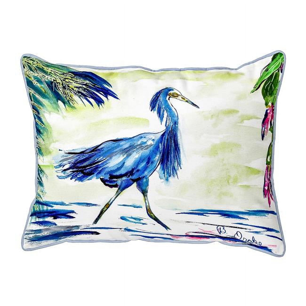 11 x 14 in. Blue Egret Small Pillow