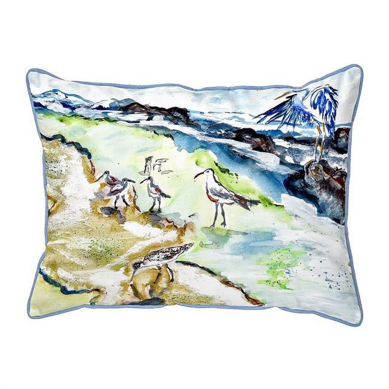 11 x 14 in. Sandpipers & Heron Small Pillow