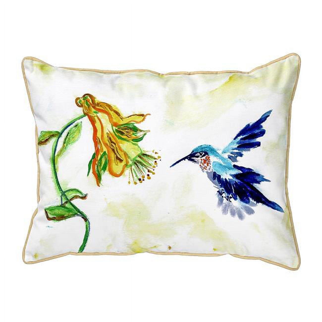11 x 14 in. Hummingbird & Yellow Flower Small Pillow